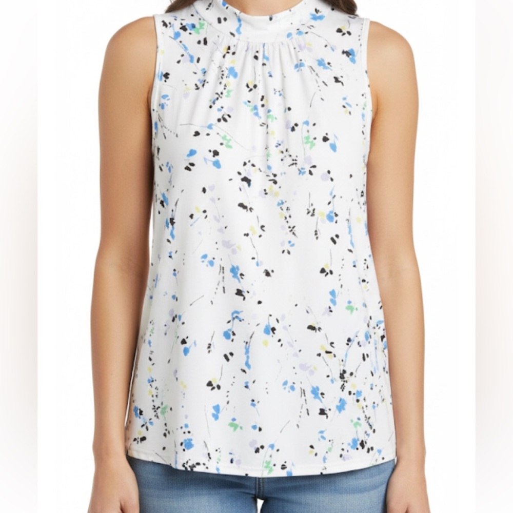 Banana Republic NWOT Stretchy Sleeveless Floral Blouse